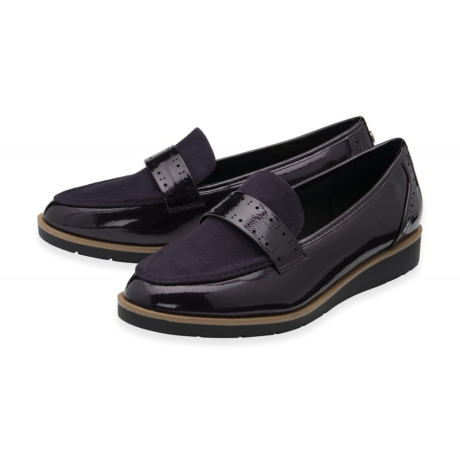 Lotus Ladies Cambridge Loafer Shoe (Size 3) - Purple