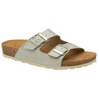 Lotus Ladies Silver Tafella Open-Toe Mule Sandals (Size - 8)