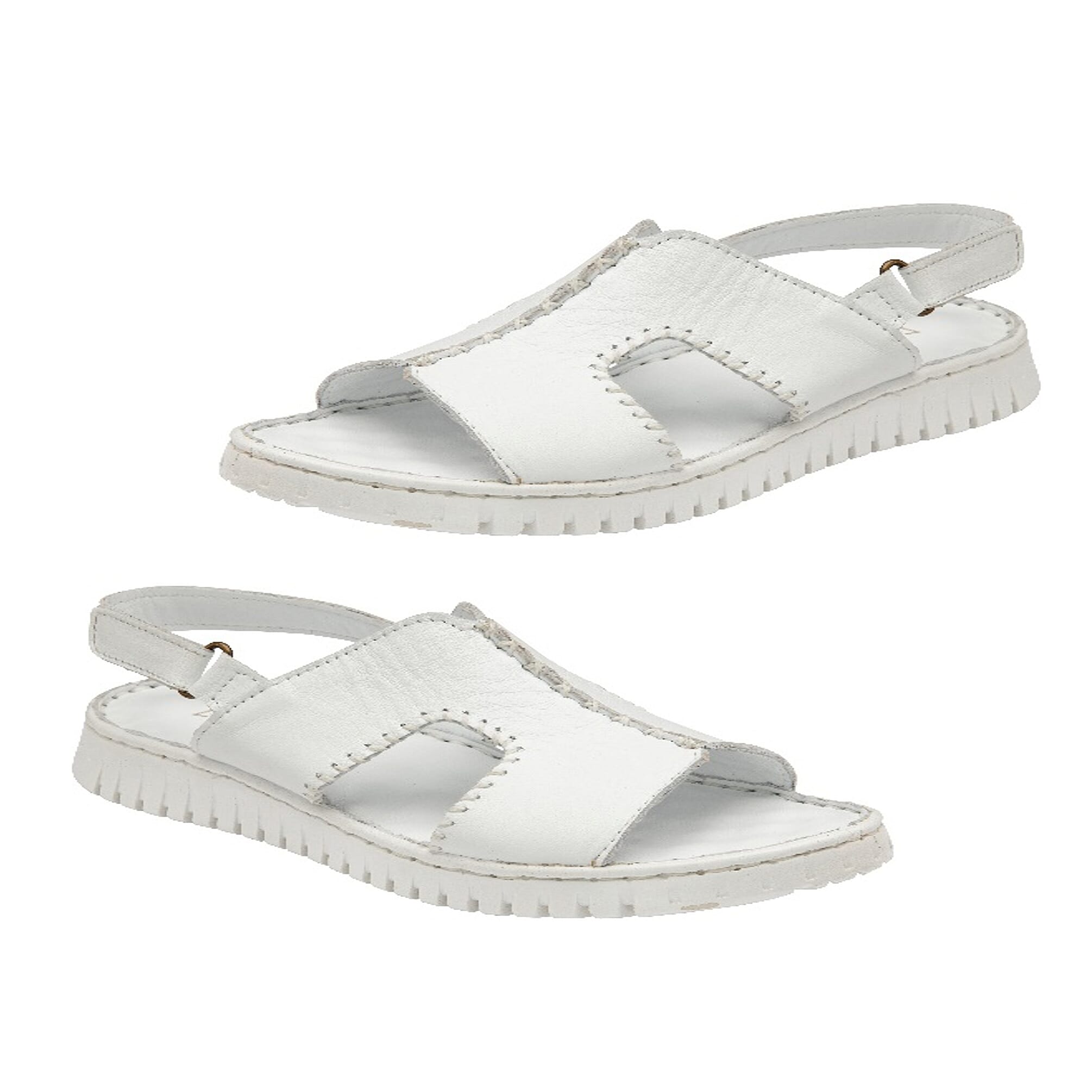 Lotus Ladies White Astrid Open-Toe Mule Sandals (Size - 3)