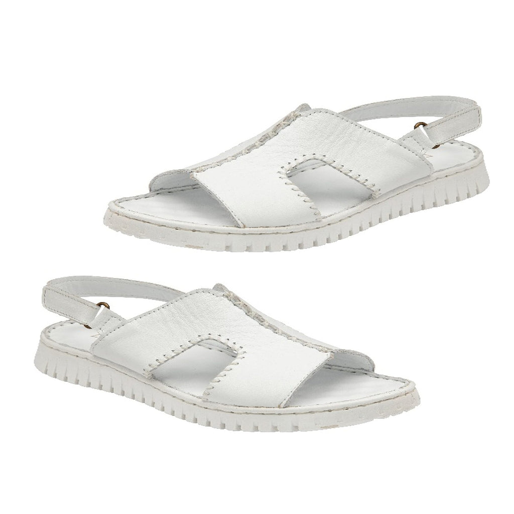 Lotus Ladies White Astrid Open-Toe Mule Sandals (Size - 5)