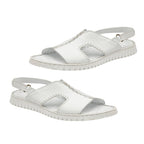 Lotus Ladies White Astrid Open-Toe Mule Sandals (Size - 5)