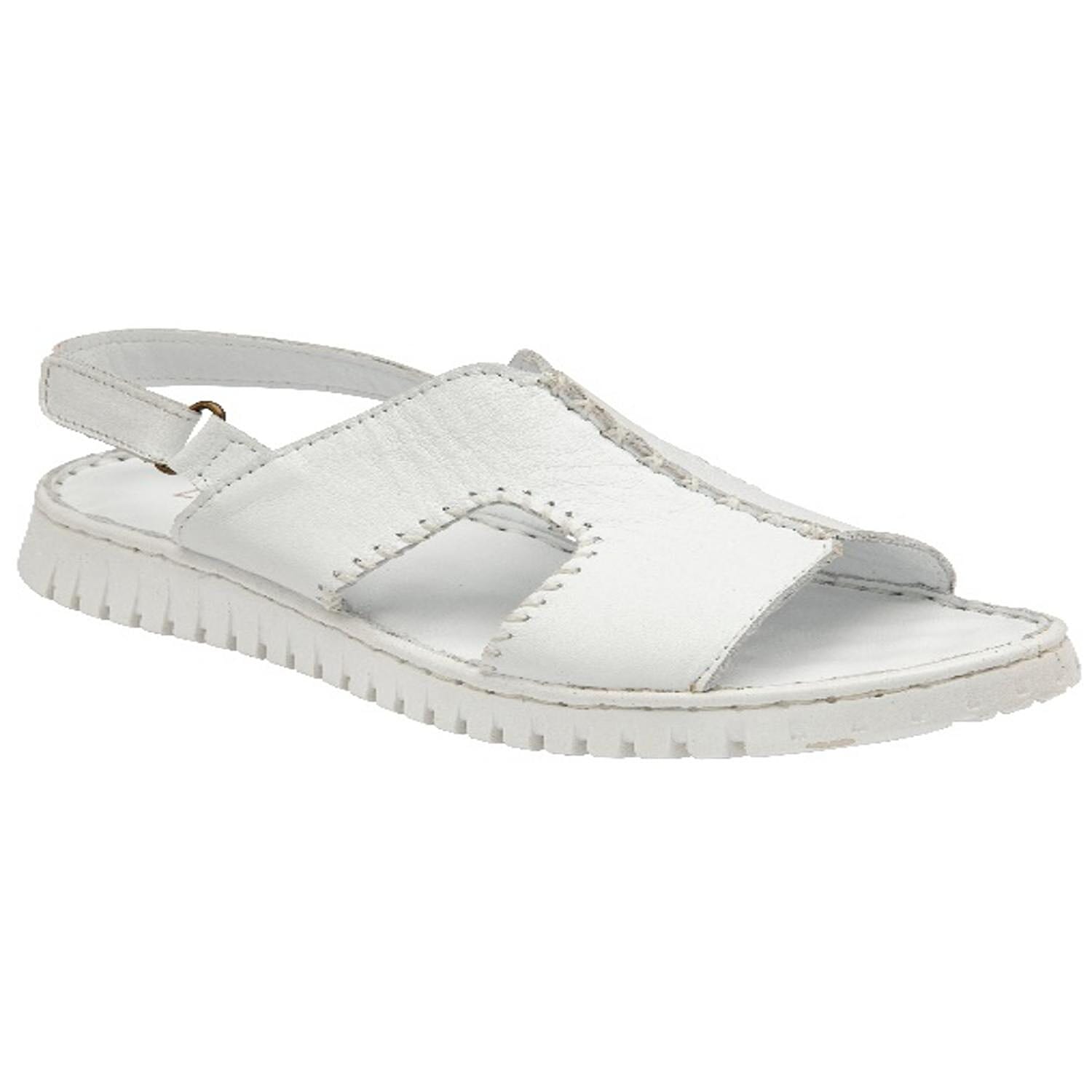 Lotus Ladies White Astrid Open-Toe Mule Sandals (Size - 5)