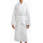 Closeout Deal - Pure Cotton Unisex Waffle Robe (One Size) - White