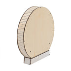 Wooden Light Up Round Christmas Village Scene - Green
