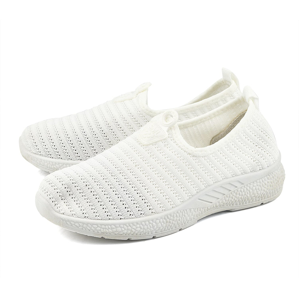 Womens Comfortable Slip-On Shoes (Size 5) - White