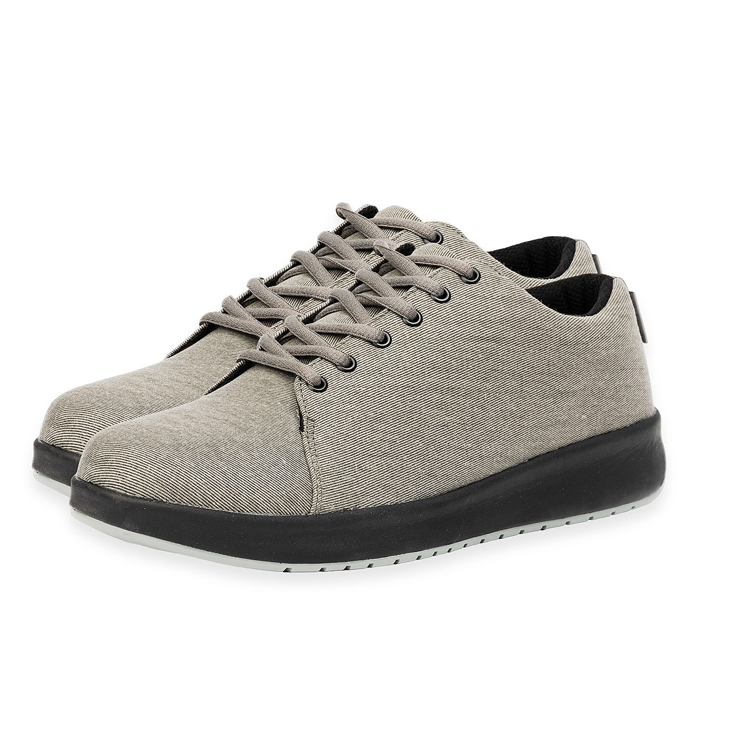 Luginger Mens Textured Lace-Up Trainers (Size - 7) - Grey