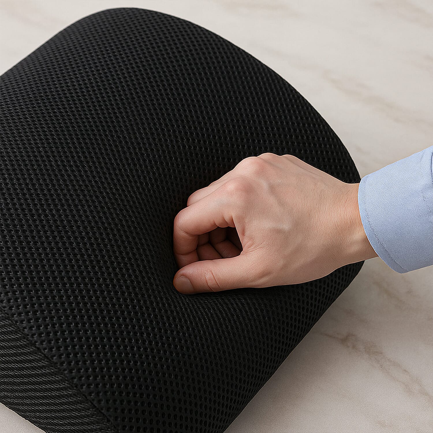 Lumbar Support Cushion For Chair - Ergonomic design seat cushion with High-density Memory Foam (Size 34x32x12cm)