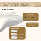 Lunamour Eye Youth Revival EMS - Light Therapy Anti-Aging Under Eye Device with Free Lifetime Warranty
