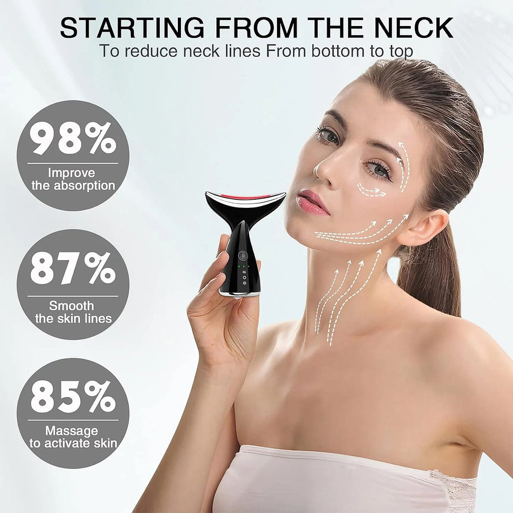 Lunamour Necklite EMS Trio LED Therapy Anti-Aging Neck Device