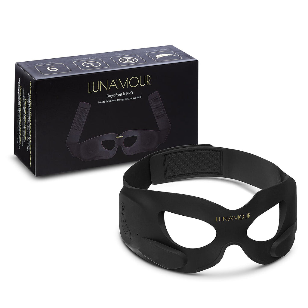 NATALIAS PICK OF CLEARANCE 2025 - Lunamour Onyx EyeFix PRO EMS Silicone Eye Mask with Lifetime Warranty