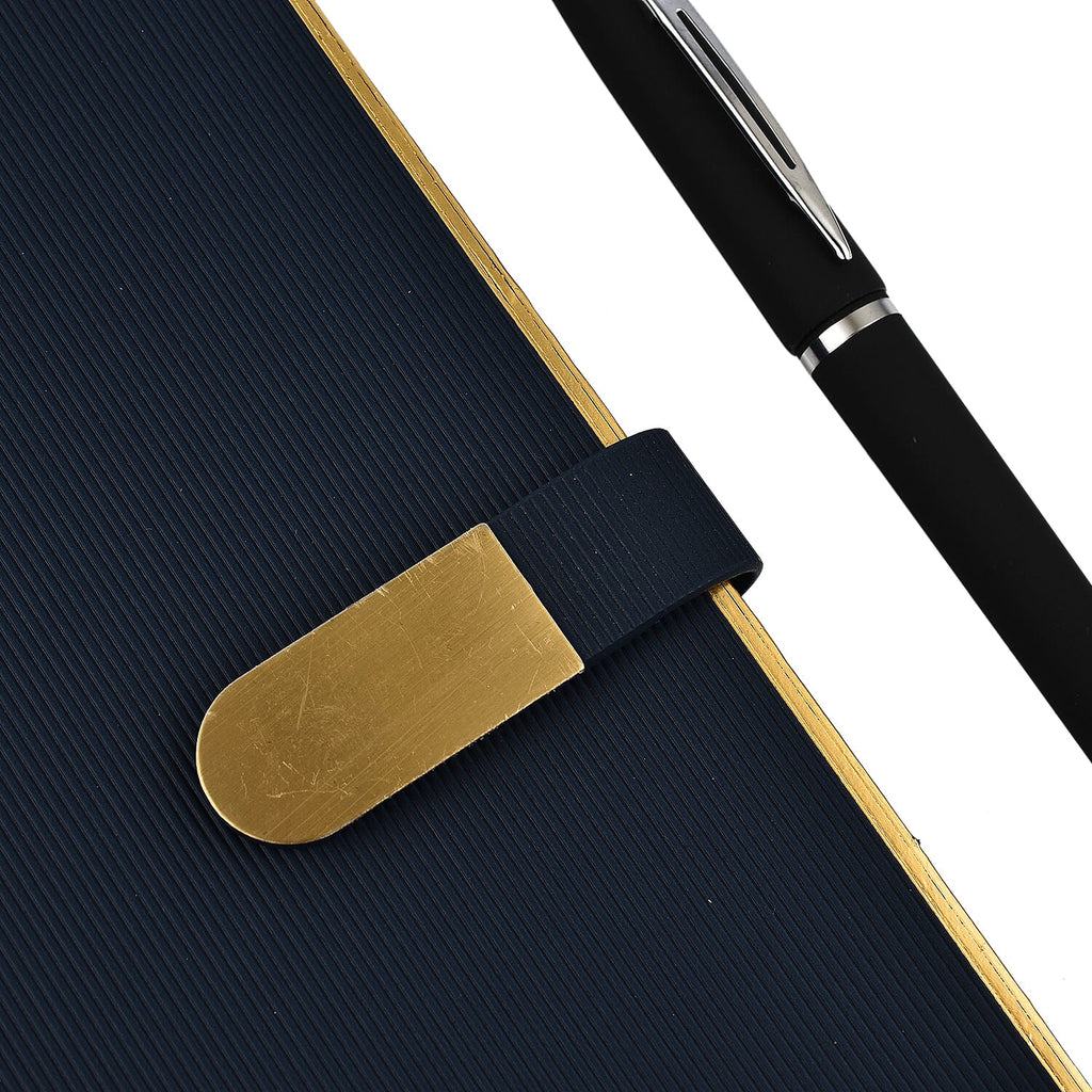 Luxury Notebook & Pen Set- Presented in a Gift Box - Blue