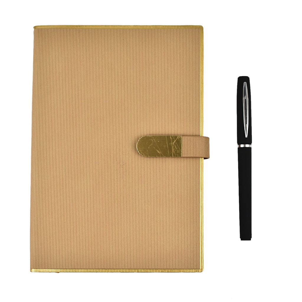 Luxury Notebook & Pen Set- Presented in a Gift Box - Gold