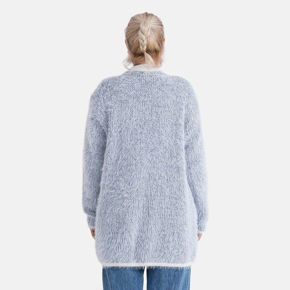 - MAISI Hoodless Coatigan (One Size, Fits UK 8-20) - Blue - White