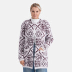 - MAISI Hoodless Coatigan (One Size, Fits UK 8-20) - Dark Plum - White