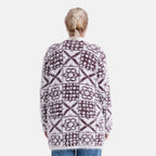 - MAISI Hoodless Coatigan (One Size, Fits UK 8-20) - Dark Plum - White