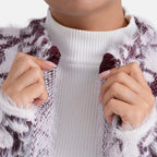 - MAISI Hoodless Coatigan (One Size, Fits UK 8-20) - Dark Plum - White