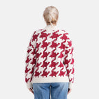 - MAISI Leopard Print Knit Cardigan (One Size UK 8-18) - Off-White - Red