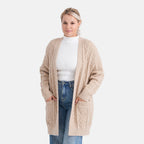 - MAISI Relaxed Fit Knit Coatigan (One Size) - Beige