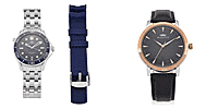 MAJESTY Diver Automatic Mechanical Miyota 8215 5ATM WR Blue Hydraulic Dial - Silver Case Mens Watch with Silver Stainless Steel Strap and Quartz PC21S 3ATM WR Black Hydraulic Dial -  PU Strap