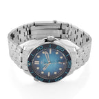 MAJESTY Diver Automatic Mechanical Miyota 8215 5ATM WR Gradual Blue Dial - Silver Case Mens Watch with Silver Stainless Steel Strap