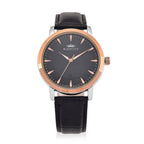 MAJESTY Quartz PC21S 3ATM WR Black Hydraulic Dial - Two-Tone Case Mens Watch with Black PU Strap