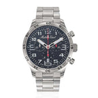 MATHEY TISSOT Type 21 Titanium Swiss Ronda 5030D Quartz Movt. 5ATM WR Black - Red Dial - Silver Case Mens Watch with Silver Titanium Strap H1821CHT1