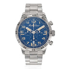 MATHEY TISSOT Type 21 Titanium Swiss Ronda 5030D Quartz Movt. 5ATM WR Blue Dial - Silver Case Mens Watch with Silver Titanium Strap H1821CHT2