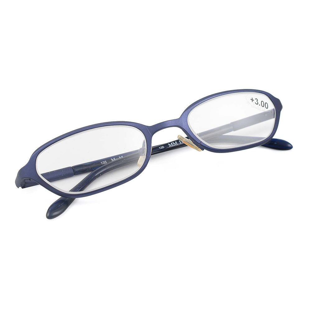 MAX MARA Shiny Oval Metal Readers (Power 3.00) - Royal Blue