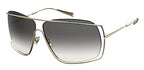 MAX MARA Unisex Gold Metal Shield Sunglasses with Grey Lenses