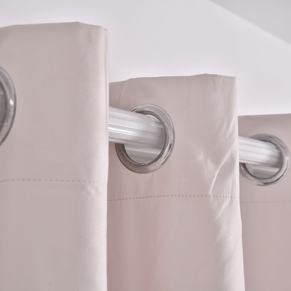 MONEY SAVER- Set of 2 -UV Protected Heat Retaining Thermal, Blackout Curtains with Metal Eyelets (Size 240x132 Cm -  94.4 x 51.9 inches) - Cream