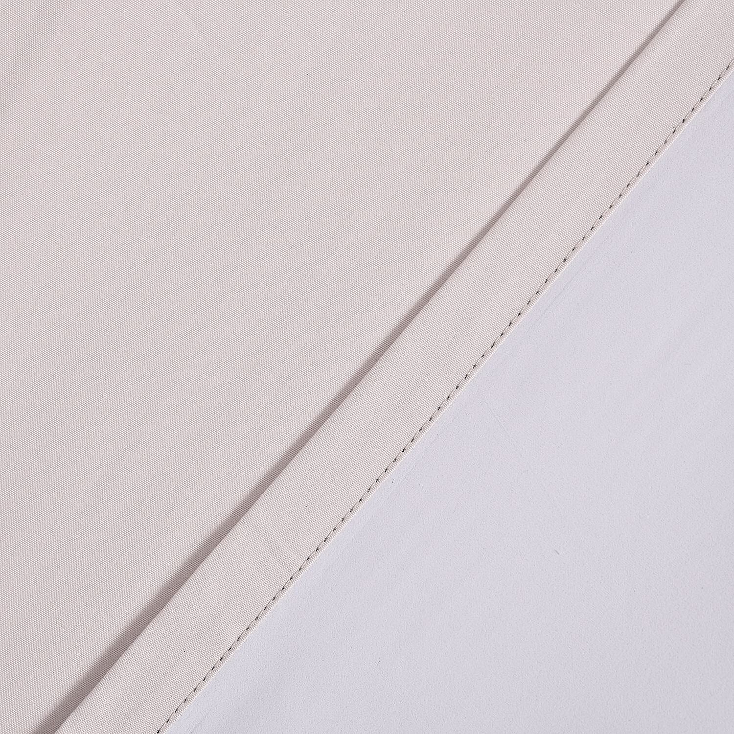 MONEY SAVER- Set of 2 -UV Protected Heat Retaining Thermal, Blackout Curtains with Metal Eyelets (Size 240x132 Cm -  94.4 x 51.9 inches) - Cream