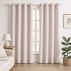 Set of 2 - Homesmart Heat Repelling Blackout Curtains with Metal Eyelets (Size 240x132 Cm) - Beige