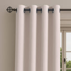 Set of 2 - Homesmart Heat Repelling Blackout Curtains with Metal Eyelets (Size 240x132 Cm) - Beige