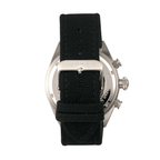 MORPHIC M53 Series Japanese Quartz Movt. 5ATM Water Resistant Black Dial Mens Watch with Black Colour Leather Strap and Silver-Tone Case