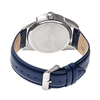 MORPHIC M63 Series Japanese Quartz Movt. 5ATM Water Resistant Black Dial Mens Watch with Black Colour Leather Strap and Silver-Tone Case