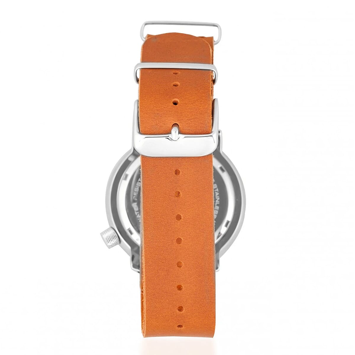 MORPHIC M74 Series Japanese Quartz Movt. 5ATM Water Resistant Grey Dial Mens Watch with Brown Colour Leather Strap and Silver-Tone Case