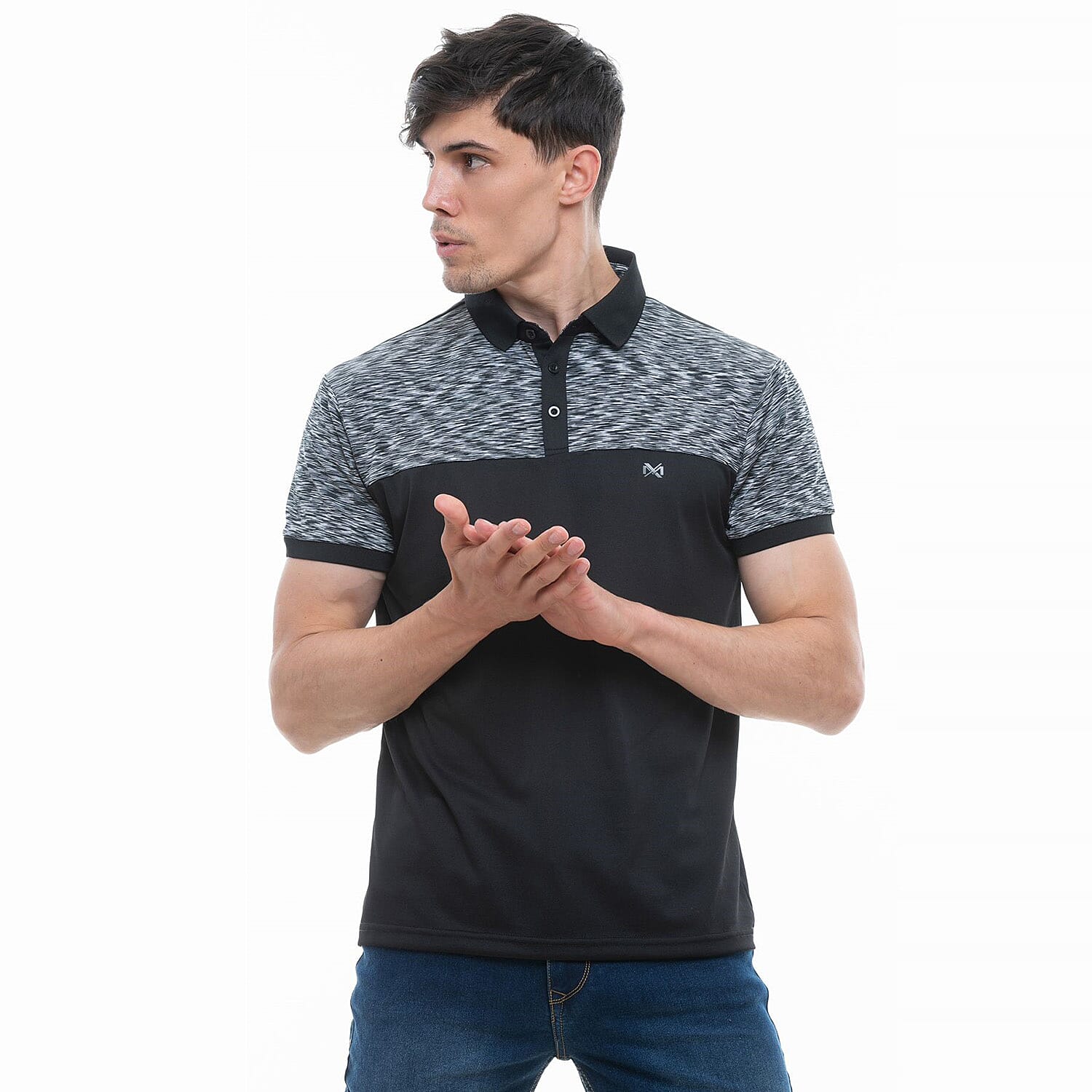 MX Classic Collared Polo T-Shirt (Size XXL) - Black