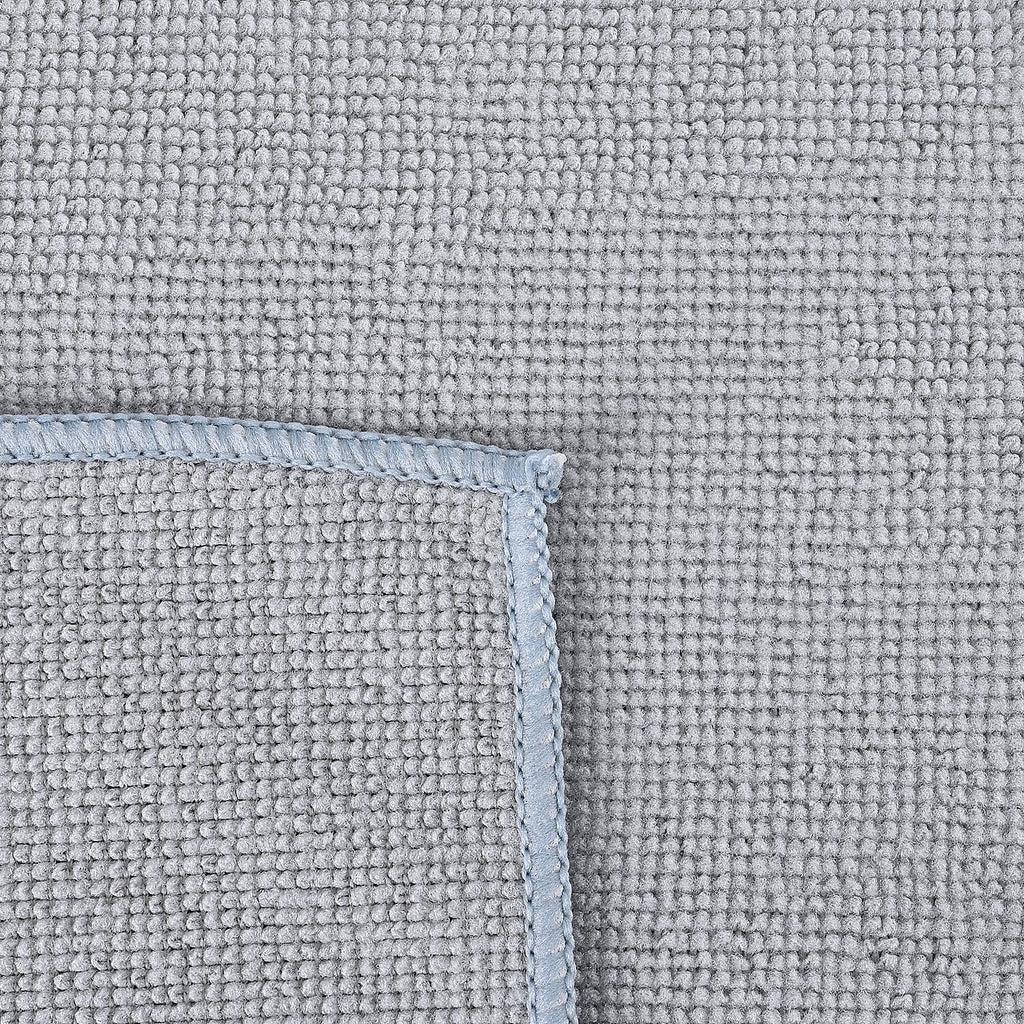 Set of 22 - Magic Sponge Eraser with Microfibre Cleaning Towel (12Pcs Sponge Erazer-10Pcs Towel) - Light Grey & Light Blue