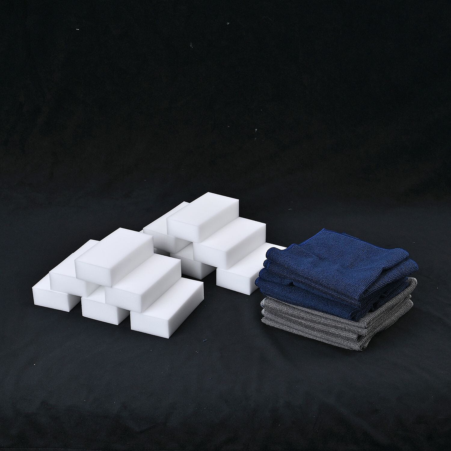 12 Magic Sponges - 10 Microfibre Cleaning Cloths