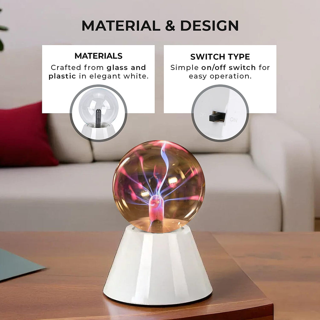 Magical Electrostatic Ball Table Lamp (Battery 4 AAA (Not Inc.) - White