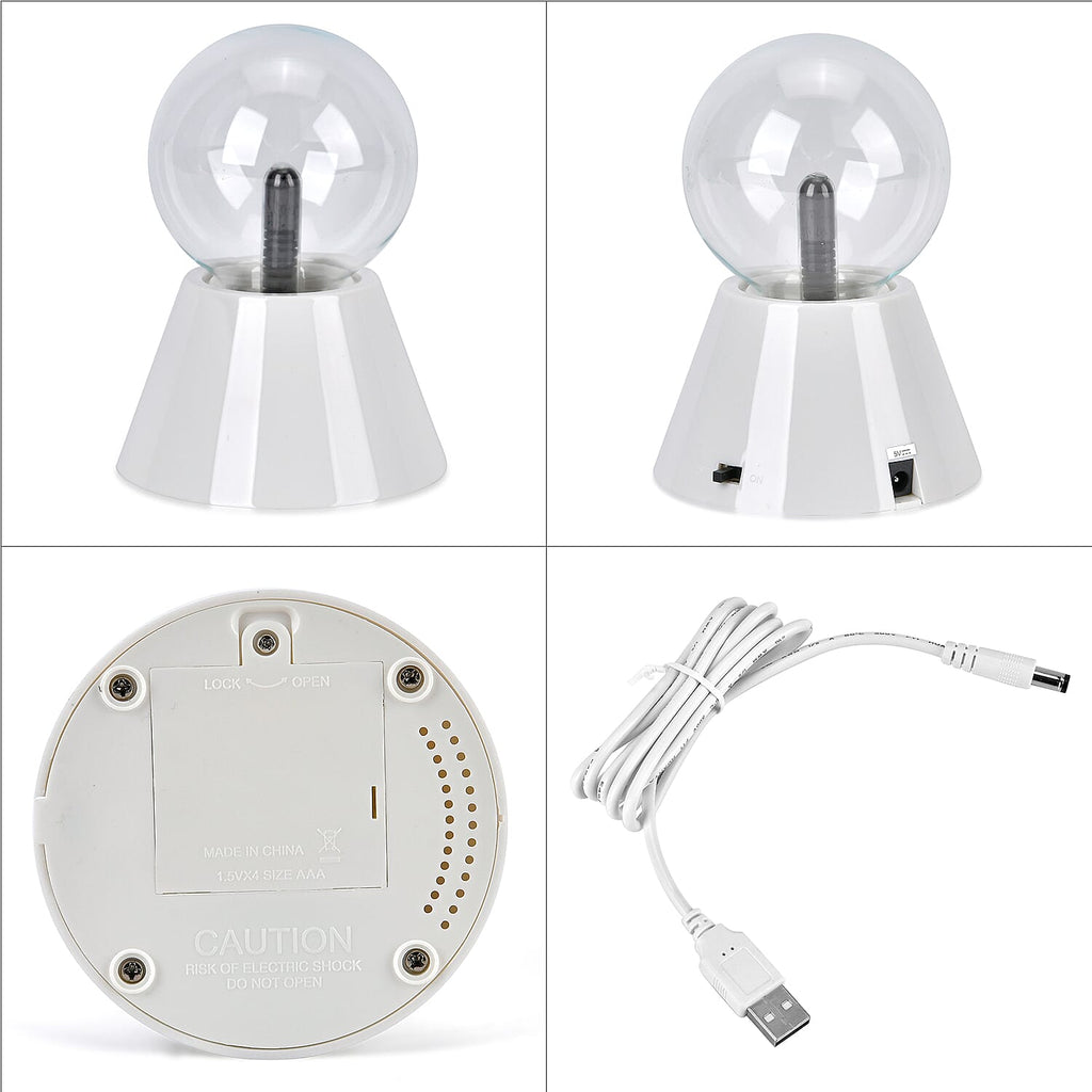 Magical Electrostatic Ball Table Lamp (Battery 4 AAA (Not Inc.) - White