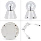 Magical Electrostatic Ball Table Lamp (Battery 4 AAA (Not Inc.) - White