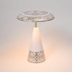 Turkish Magnetic Cordless Table Lamp with 3 Color Modes, Touch Control and 360 degree Rotation (31 Cm) - White & Gold
