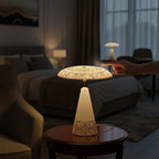 Turkish Magnetic Cordless Table Lamp with 3 Color Modes, Touch Control and 360 degree Rotation (31 Cm) - White & Gold