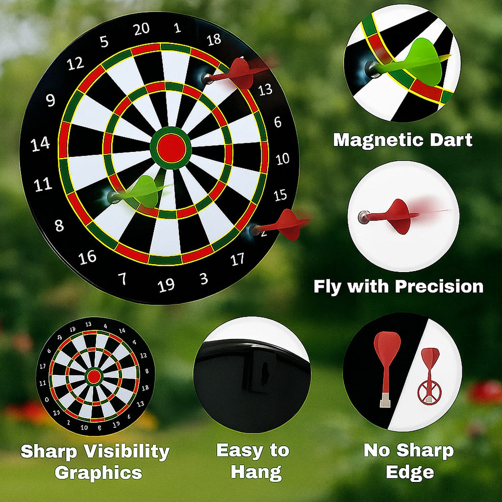Magnetic Dartboard With 2 Sets of Magnetic Darts