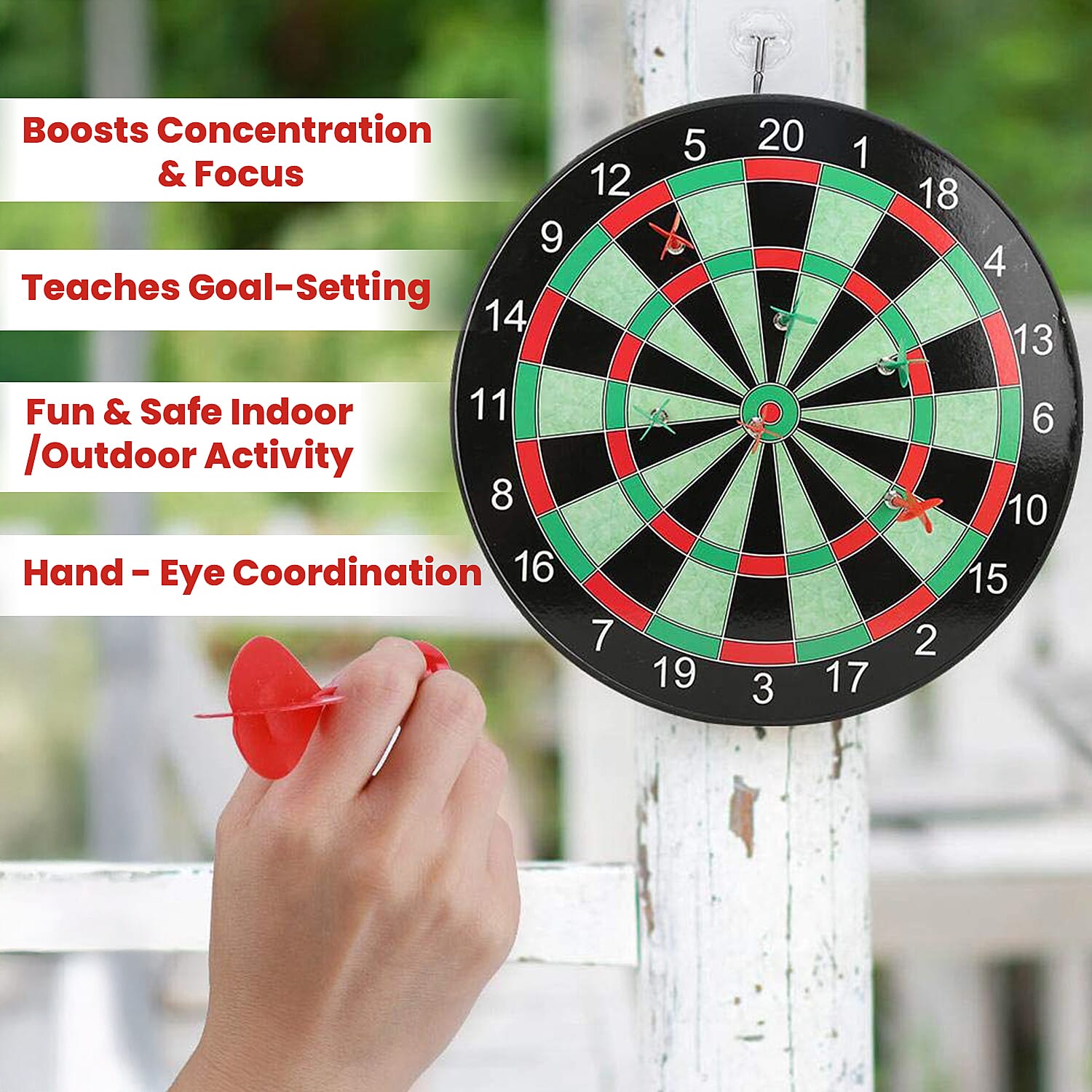 Magnetic Dartboard With 2 Sets of Magnetic Darts