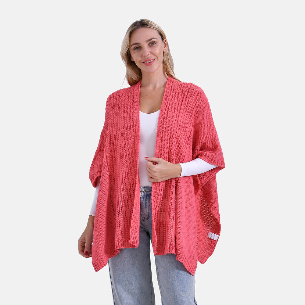 - Maisi 100% Acrylic Relax Fit Cardigan (One Size - 8 to 26) - Red