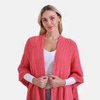 - Maisi 100% Acrylic Relax Fit Cardigan (One Size - 8 to 26) - Red