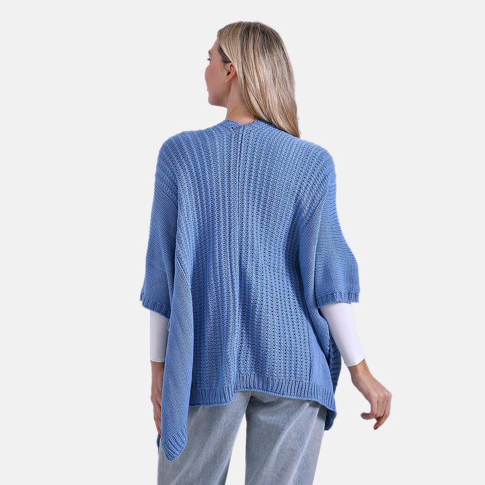 - Maisi 100% Acrylic Relax Fit Cardigan (One Size - 8 To 26) - Light Blue