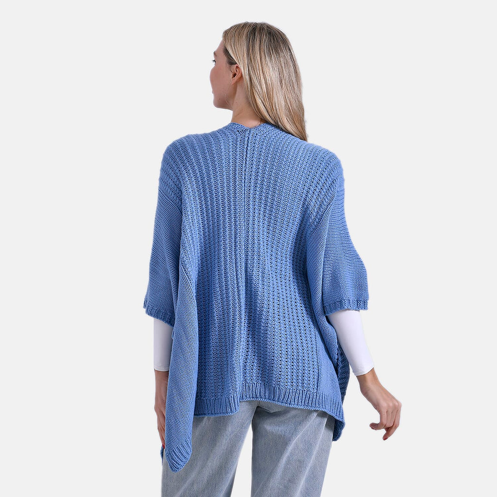 - Maisi 100% Acrylic Relax Fit Cardigan (One Size - 8 To 26) - Light Blue